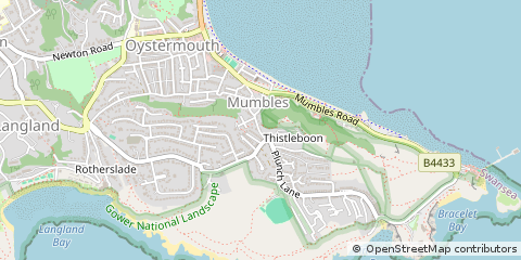 Map of Mumbles, Swansea