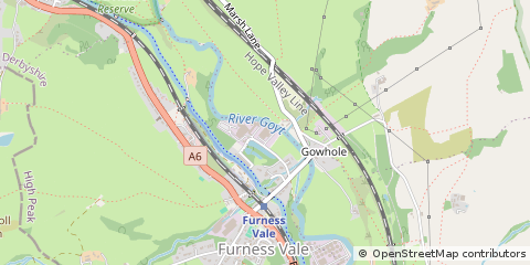 Map of Furness Vale,, High Peak