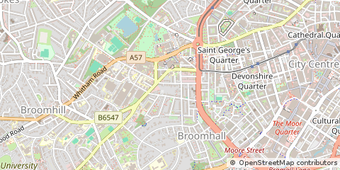 Map of Sheffield