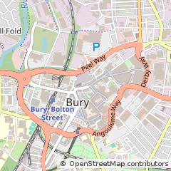 Map of Bury, Lancashire