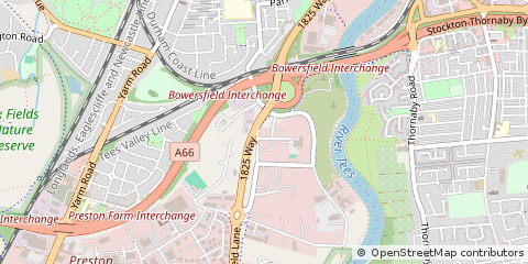 Map of Stockton-on-Tees, Cleveland