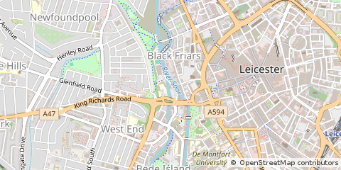 Map of Leicester