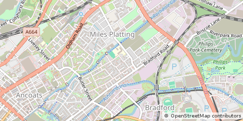 Map of Manchester, Lancashire