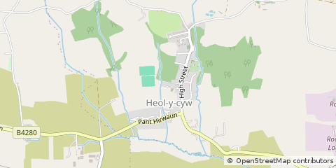 Map of Heol Y CYW, Bridgend
