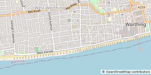 Map of Worthing