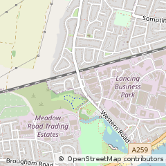 Map of Lancing, West Sussex