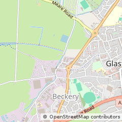 Map of Glastonbury, Somerset