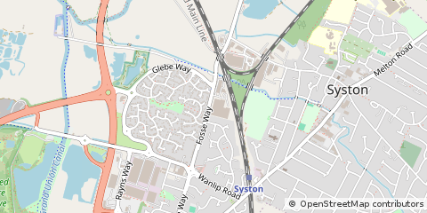 Map of Syston, Leicestershire