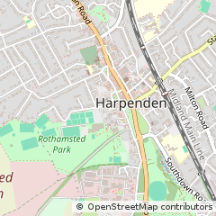 Map of Harpenden, Hertfordshire