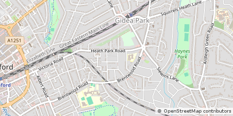 Map of Romford