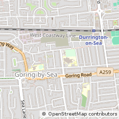 Map of Worthing, West Sussex