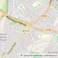 Map of Houghton LE Spring, Tyne and Wear
