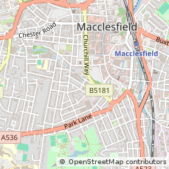 Map of Macclesfield, Cheshire