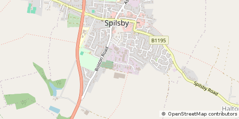 Map of Spilsby, Lincolnshire