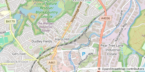 Map of Brierley Hill, Staffs
