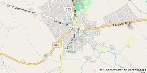 Map of Ballymena, Co Antrim