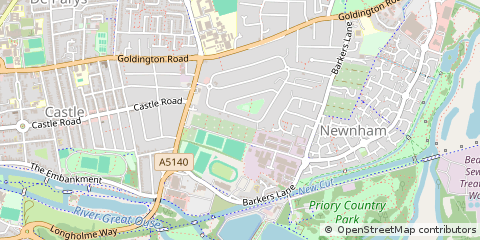 Map of Bedford, Bedfordshire