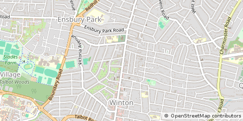 Map of Bournemouth, Dorset