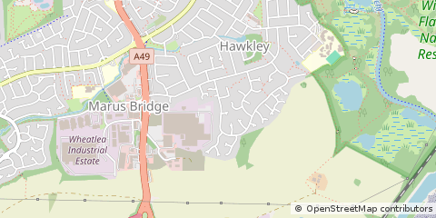 Map of Wigan, Lancashire