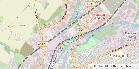 Map of Rotherham