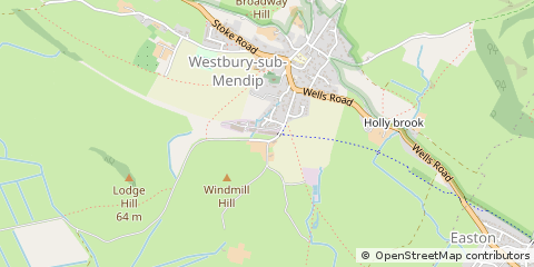 Map of Wells, Somerset