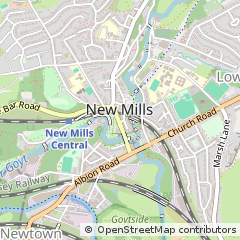 Map of NEW Mills, High Peak