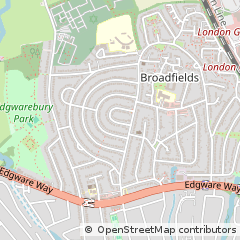 Map of Edgware, Middlesex