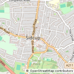 Map of Sidcup, Kent