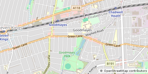 Map of Ilford, Essex