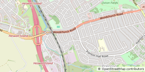 Map of Prenton, Wirral