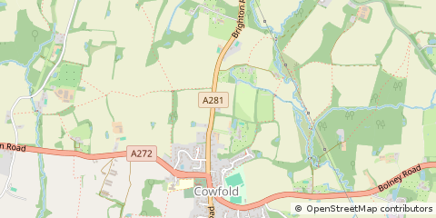 Map of Horsham, West Sussex