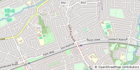 Map of Pinner, Middlesex