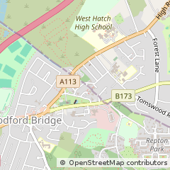 Map of Woodford Green, Essex