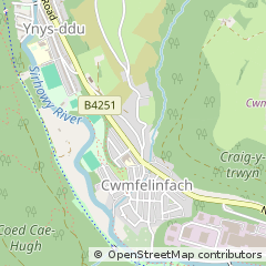 Map of Ynysddu, Caerphilly