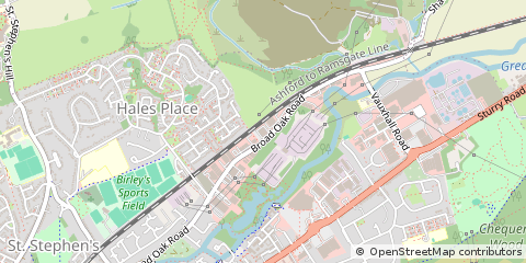 Map of Canterbury, Kent