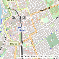Map of South Shields, Tyne and Wear