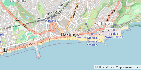 Map of Hastings