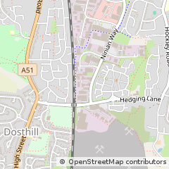Map of Tamworth, Staffordshire