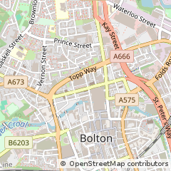 Map of Bolton, Lancashire