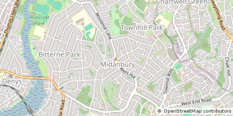 Map of Southampton, Hampshire