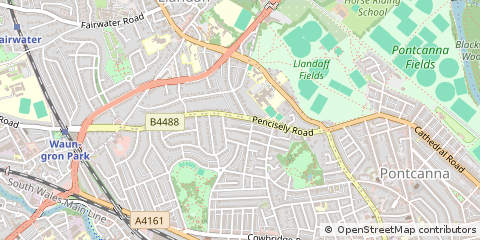 Map of Cardiff