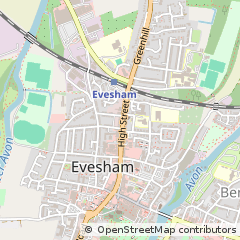 Map of Evesham, Worcestershire