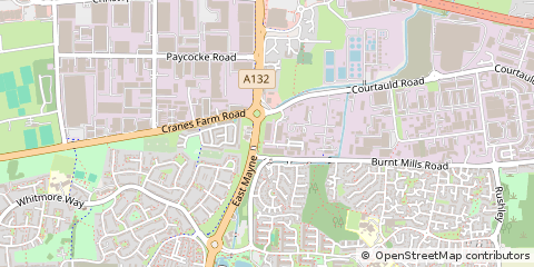 Map of Basildon, Essex