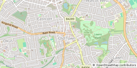 Map of Swindon, Wiltshire