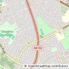 Map of Sheffield