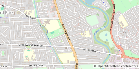 Map of Hull, Merseyside
