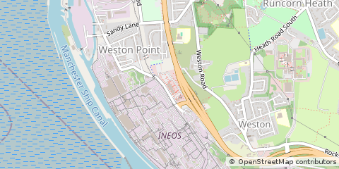 Map of Runcorn, Cheshire