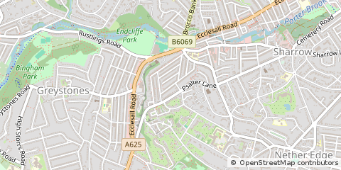 Map of Sheffield