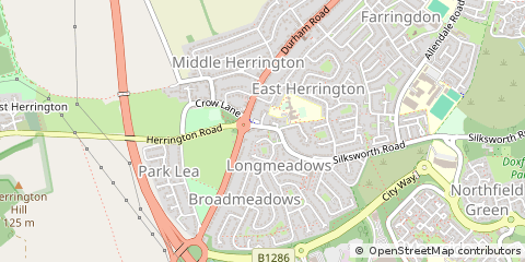 Map of Sunderland