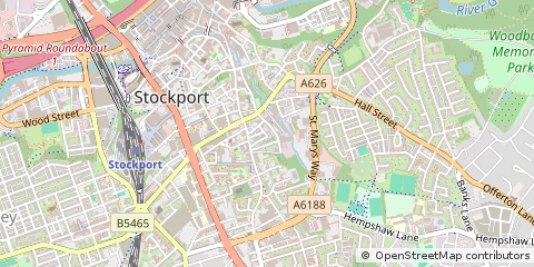 Map of Stockport, Cheshire